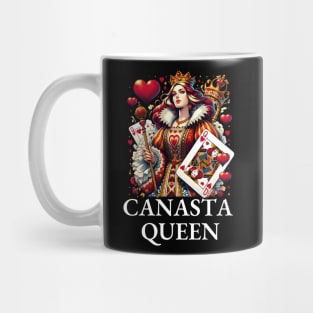 Royal Flush: Canasta Queen of Hearts Card Mug